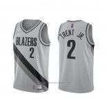 Maillot Portland Trail Blazers Gary Trent jr. #2 Earned 2020-21 Gris